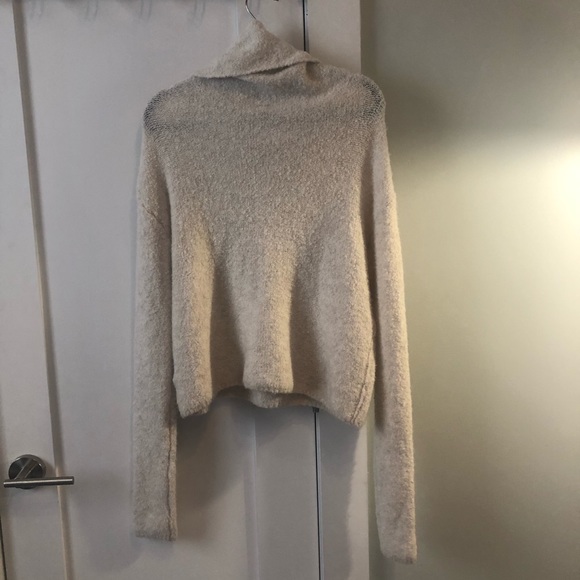 Free People Cream Cowl Neck Sweater Top – NWOT - Picture 2 of 7